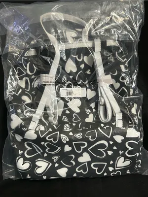 Brighton Endless Love Black & White Heart Print Backpack NWT thumbnail 1
