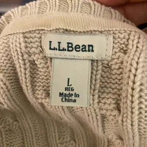 L.L. Bean 100% cotton cable thumbnail 6