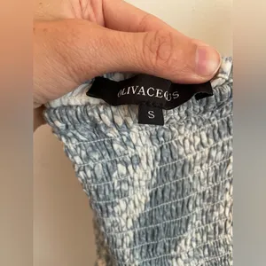Olivaceous Gray Smocked Dress thumbnail 4