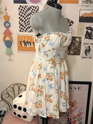 Curl Surf California Floral Bow Strapless Mini Dress thumbnail 5