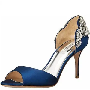 Size 7 Celeste badgley mischka Blue Open toe Heels thumbnail 2