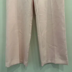 Scotch & Soda Pastel Cadillac Pink Edie Tailored Wide Leg Crepe Trousers Large‎ thumbnail 5
