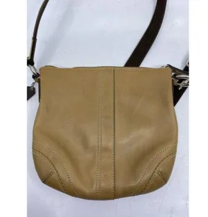 coach small tan leather cross body bag thumbnail 2