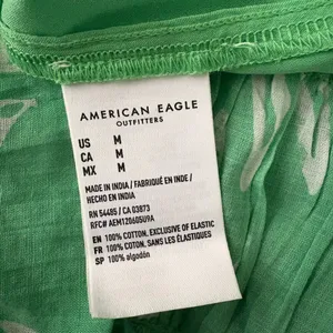 American Eagle Corset Tiered Floral Cotton Midi Dress Medium Women’s Green thumbnail 5