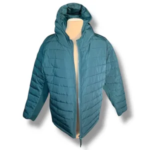 Universal‎ Standard Teal Hooded Puffer Jacket Quilted Medium NWT Comfort Panel thumbnail 6