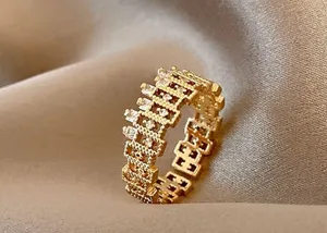 18K Gold Plated Adjustable Open Ring for Women,Statement Ring,Gold Ring thumbnail 4