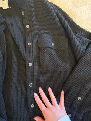 Aerie waffle button up  thumbnail 3