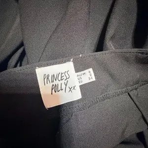 Princess Polly Archer Pants Black High Waisted Wide Leg Pleated Trousers Size 2 thumbnail 5