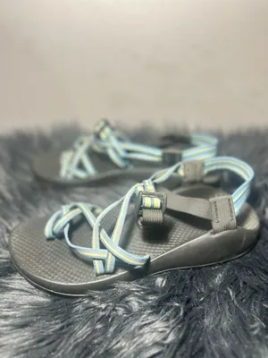 Women's Strappy Outdoor Sandal - Black with Teal Accents Sandals Size 9 thumbnail 2