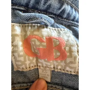 GB Distressed Denim Jacket Patchwork Jean‎ Jacket Women's XS Blue thumbnail 3