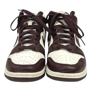Nike Dunk High Burgundy White Lace Up High Top Athletic Sneakers Shoes Size 5.5 thumbnail 2