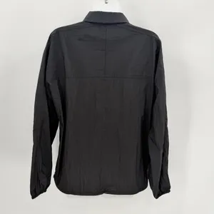 Athleta Shirt Women S Black Lunar Sheen Overshirt Drawstring Snap Gorpcore Nylon thumbnail 3