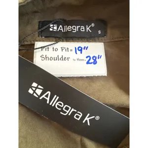 Allegra K Womens Olive Green Hooded Utility Vest‎ Cotton Drawstring Waist Small thumbnail 3