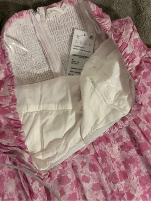 Lush White and Pink Floral Sundress thumbnail 4