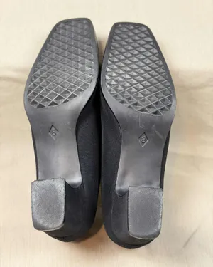 Aerosoles Heels Womens 8B Slip On Square Toe Loafer Pumps Black Fabric thumbnail 4