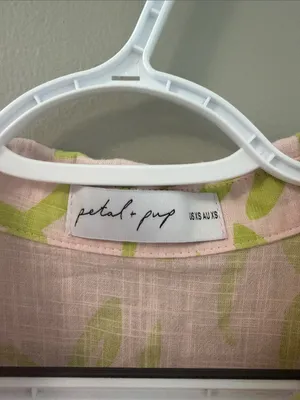 Petal & pup Dolce Cotton Romper in citrus XS thumbnail 4