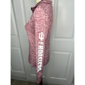 PINK Victoria's Secret Indiana University Quarter Zip XS Red Space Dye Pullover thumbnail 2