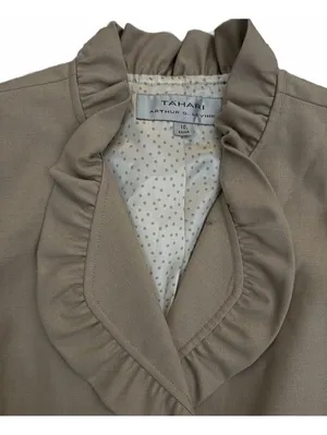 Tahari Arthur S Levine Women's Safari Inspired Jacket Size 10 Khaki City Chic thumbnail 3