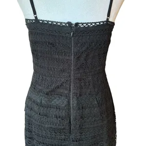 Lulus Absolute Elegance Black Lace Sleeveless Midi Dress Slit Womens Small NEW thumbnail 8