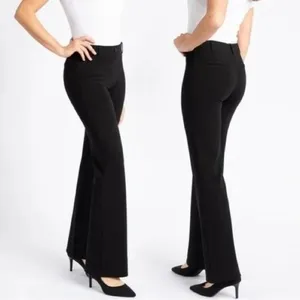 Betabrand Black Dress Yoga Pull On Pant Flare Leg Size Petite Small thumbnail 2