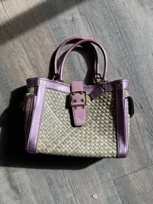 Coach Vintage 2004 Pink Straw Tote Bag - Style 4419 thumbnail 11