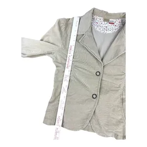 Y2K Unionbay Tan Corduroy Stretch Blazer Jacket Womens Large Button Front Beige thumbnail 8