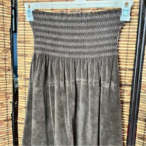 Chic Dark Brown Y2K Women's Strapless Top Size M thumbnail 2