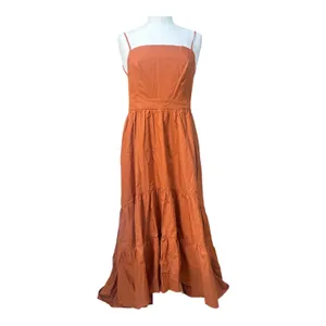 O.P.T. Dionne Cotton Tiered Boho Midi Dress in Rust Size Large NWT Cottagecore thumbnail 3