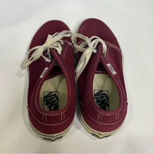 Vans maroon lace up sneakers unisex sizing men’s size‎ 7 women’s size 8.5 casual thumbnail 4