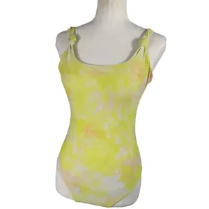 Aerie One Piece Swimsuit Womens Small Yellow Tie Dye Open Back Full Coverage thumbnail 7