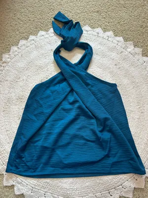 Satin Halter Top Blue thumbnail 2