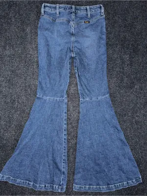 Wrangler Retro High Rise Trumpet Super Flare Bell Bottom Jean 26x31 Western Boho thumbnail 3