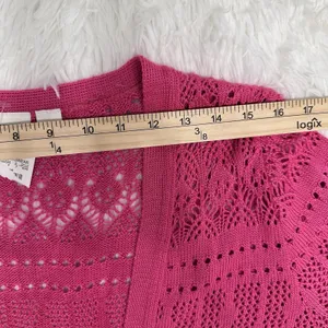 CATO Women's Size L-XL Cardigan Pink Tie‎ Front Girlhood Coquette Cottage thumbnail 7