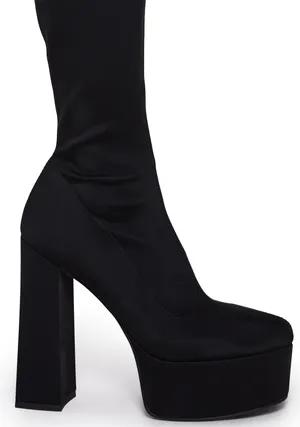 Dolls Kill Black Thigh-High Boots thumbnail 4