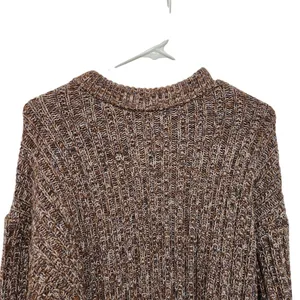 Universal Threads Brown Knit Round Neck Long Sleeve Cozy Pullover Sweater Medium thumbnail 4