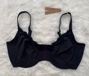 Skims Fits Everybody Lace Demi Underwire Bra Onyx Size 40H thumbnail 1