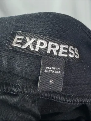 Express Black &‎ Gray Panel Back Zip Pencil Skirt 6 thumbnail 4