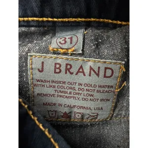 J Brand Jeans Malik Mid Rise Wide Leg Dark Wash Lightweight Jeans Size 31 thumbnail 8