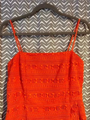 NWOT Bardot | Mariella Orange Lace Mini Dress, size 8 thumbnail 3