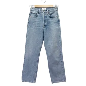 AGOLDE 90s Crop Mid-Rise Loose Straight Jeans Medium Wash Size 23 Organic Denim thumbnail 2