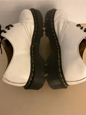 Dr. Martens women White Leather smooth Platform Oxfords shoes US 8 thumbnail 12
