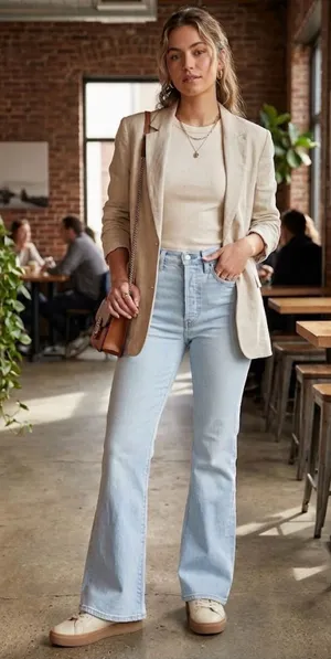 Levi’s Ribcage High Rise Bootcut Light Wash Jeans 27. thumbnail 1