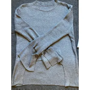 Trendy Gray 2-Piece Knit Set - Oversized Sweater‎ & Mini shorts - XS thumbnail 10