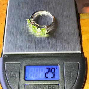Natural Peridot Sterling Silver Ring Size 6 thumbnail 10