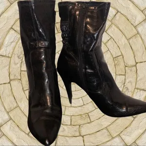 Jasmine collection over the ankle black boots thumbnail 1