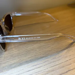 Transparent Frame Sunglasses with Green Lenses thumbnail 4