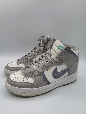 Womens NIKE DUNK HIGH UP SAIL IRON White PURPLE GREY Size 8 grunge Streetwear thumbnail 7