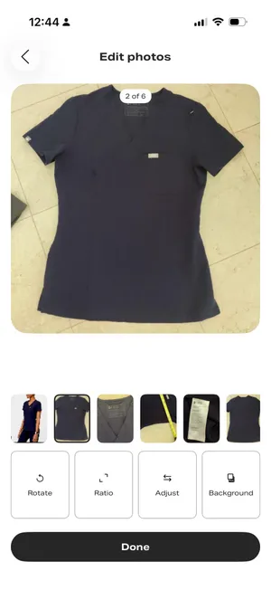 FIGS Navy Scrub Top One-Pocket thumbnail 4