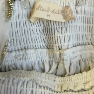 Altar'd State Vanessa Maxi Dress White & Metallic Gold Grecian Goddess Dress, M thumbnail 7