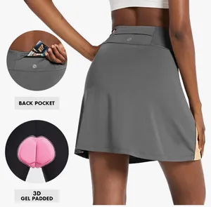 BALEAF Women's Cycling Skirt 3D Padded Bike Shorts Biking Zipper Athletic Skort Pockets thumbnail 4